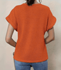 T-shirt à manches courtes à col rond pour femmes - Emilia Lane