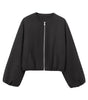 Veste Bomber Courte à Col Rond pour Femmes - Emilia Lane
