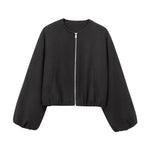 Veste Bomber Courte à Col Rond pour Femmes - Emilia Lane