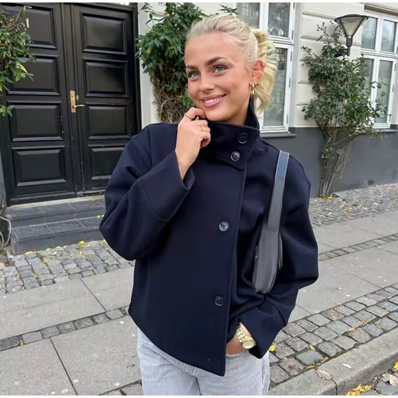 Veste Courte Chic en Laine pour Femmes - Emilia Lane