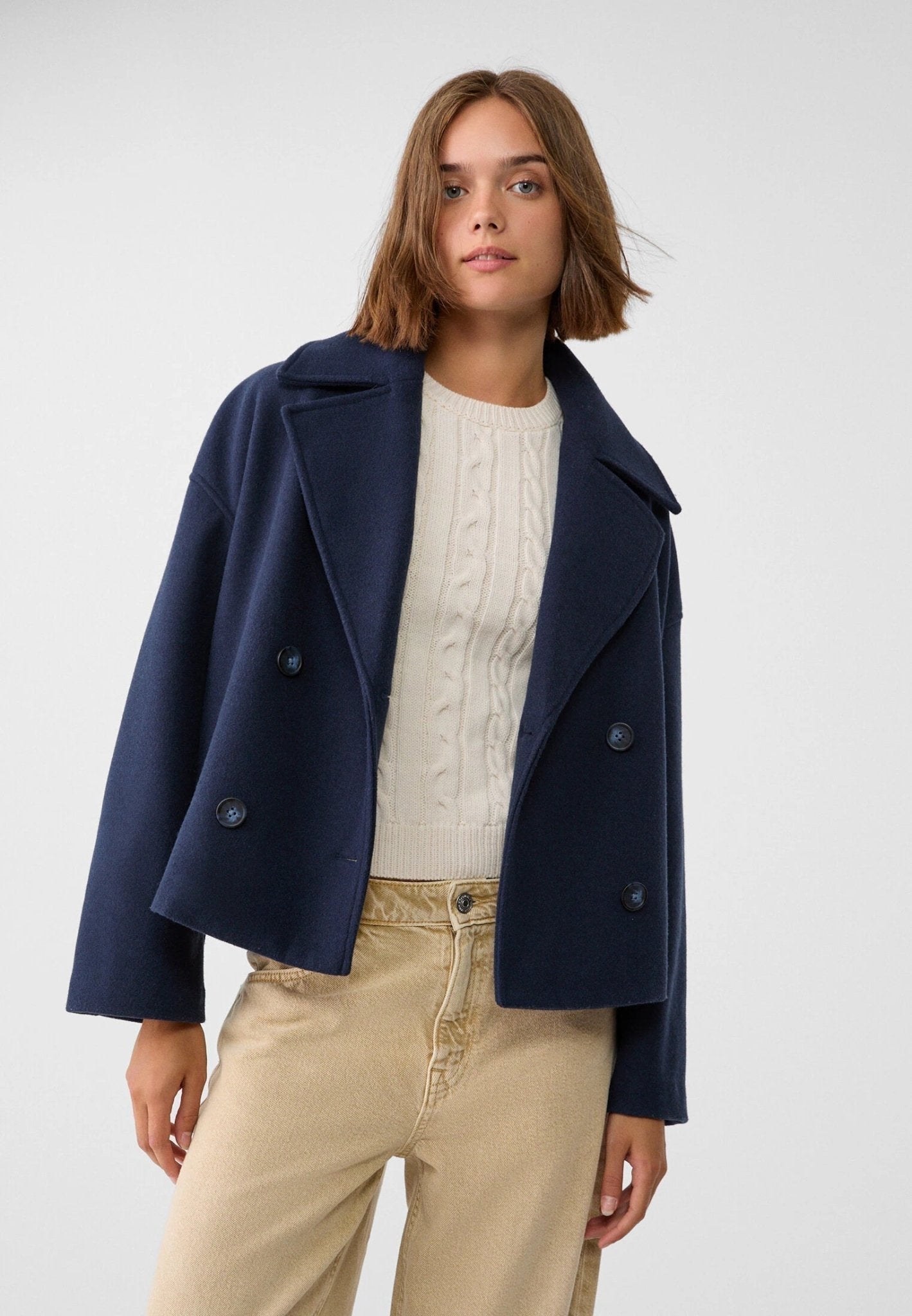 Veste Courte Double Boutonnage pour Femmes - Emilia Lane