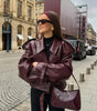 Veste courte en cuir synthétique pour Femme - Emilia Lane