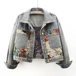 Veste en denim à imprimé floral pour Femmes - Emilia Lane