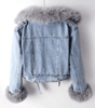 Veste en Denim Doublée de Fausse Fourrure pour Femme - Emilia Lane
