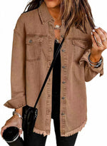 Veste en Denim Frangée pour Femmes - Emilia Lane