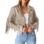 Veste en Suède avec Franges pour Femmes - Emilia Lane