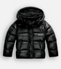 Shiny Quilted Oversized Puffer Jacket with Hood for Women