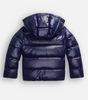 Shiny Quilted Oversized Puffer Jacket with Hood for Women