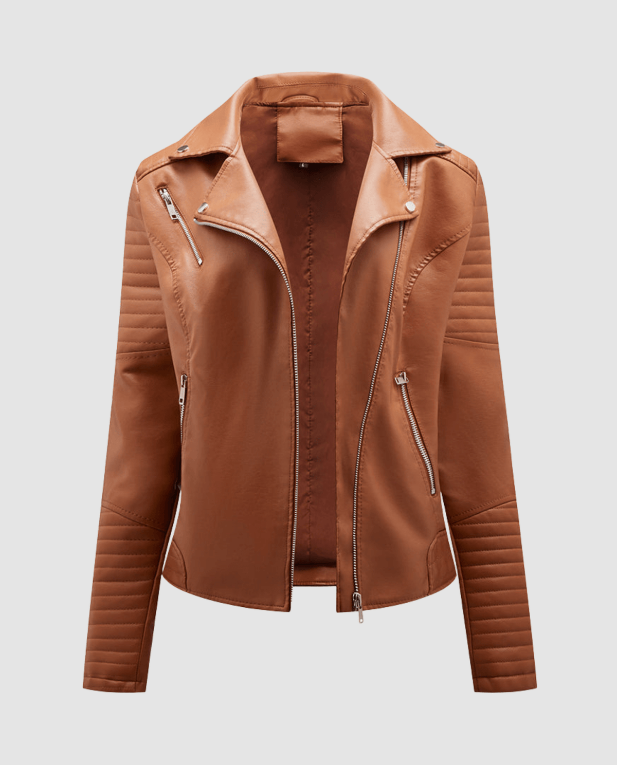 Veste Motard Perfecto Asymétrique en Simili Cuir pour Femme - Emilia Lane