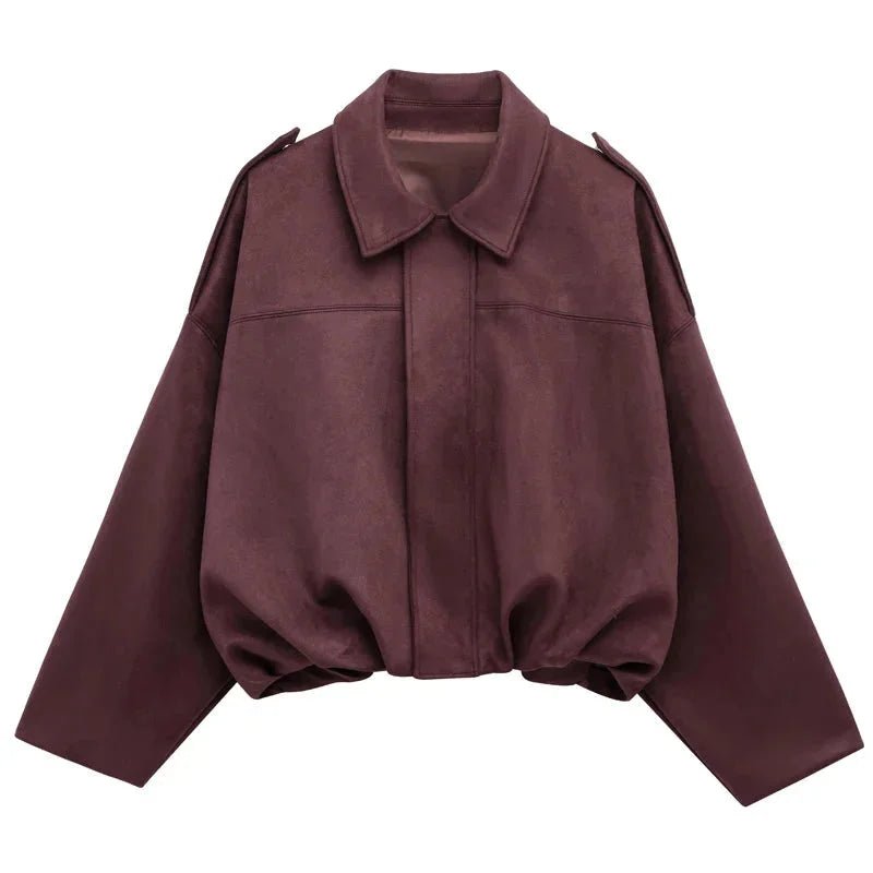 Veste Oversize en Suédine pour Femme - Emilia Lane