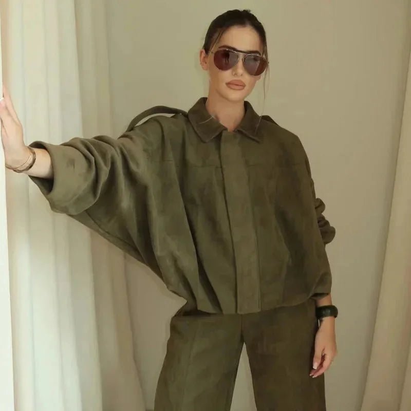 Veste Oversize en Suédine pour Femme - Emilia Lane