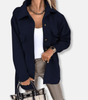 Veste Surchemise Longue en Laine Pour Femmes - Emilia Lane