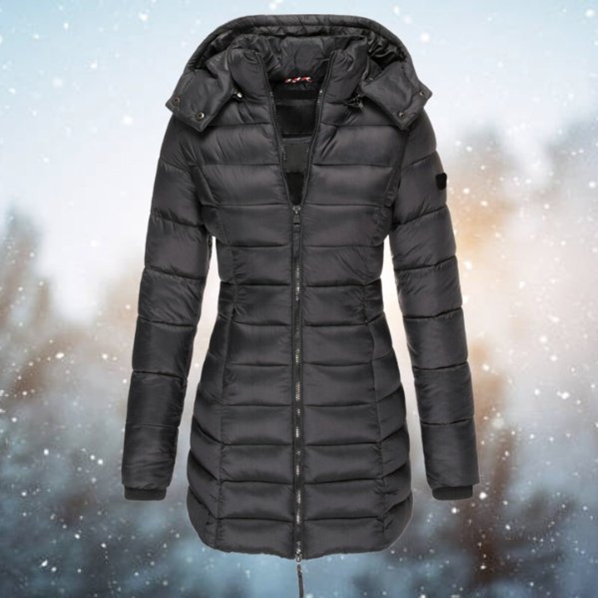 Long Hooded Down Jacket for Women