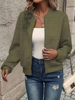 Short Quilted Bomber Jacket for Women