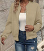 Short Quilted Bomber Jacket for Women