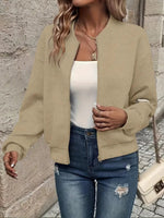 Short Quilted Bomber Jacket for Women