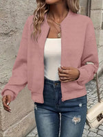Short Quilted Bomber Jacket for Women