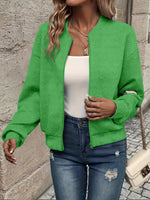 Short Quilted Bomber Jacket for Women