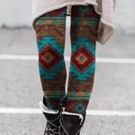 Ethnic Printed Winter Leggings for Women